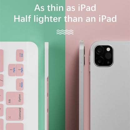 Universal Ultra-Thin Portable Bluetooth Keyboard and Mouse Set For Tablet Phones, Size:10 inch(Pink Keyboard) by buy2fix