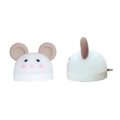Cute Mouse Silicon Night Light with Electronic Alarm Clock Function Bedside Sleeping Desk Lamp Learning Clock by buy2fix