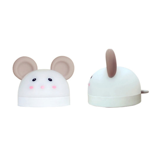 Cute Mouse Silicon Night Light with Electronic Alarm Clock Function Bedside Sleeping Desk Lamp Learning Clock by buy2fix