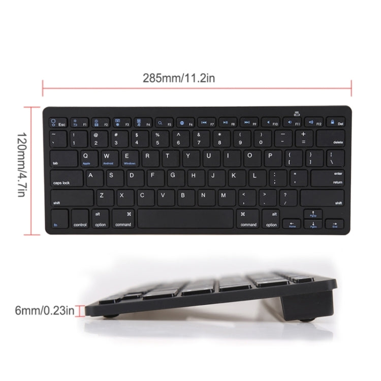 X5 Ultra-Thin Mini Wireless Keyboard + Wireless Mouse Set, Support Win / Android / IOS System(Silver) by buy2fix