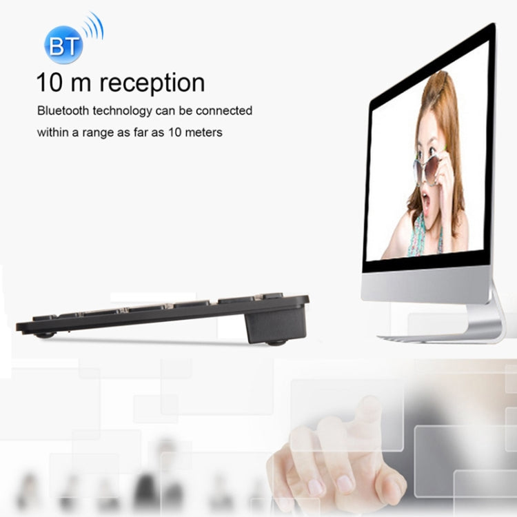 X5 Ultra-Thin Mini Wireless Keyboard + Wireless Mouse Set, Support Win / Android / IOS System(Silver) by buy2fix