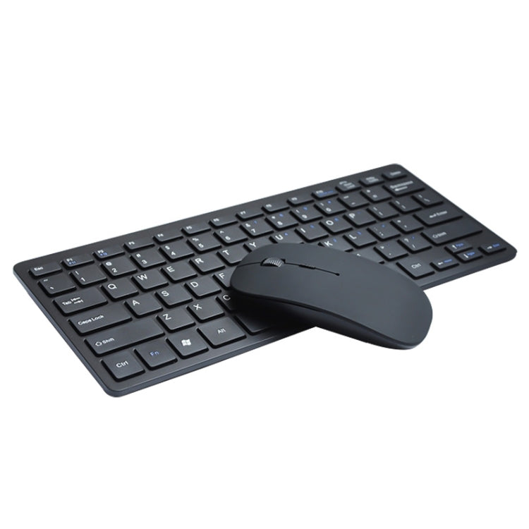 X5 Ultra-Thin Mini Wireless Keyboard + Wireless Mouse Set, Support Win / Android / IOS System(Black) by buy2fix