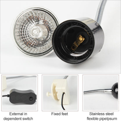 Tortoise UVB Tanning Lamp Holder Full Spectrum Pet Solar Heating Light Holder, EU Plug - Reptile Supplies by buy2fix | Online Shopping UK | buy2fix