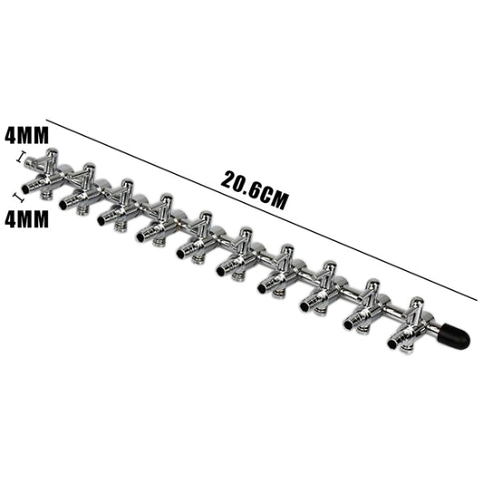 Fish Tank Oxygen Pipe Stainless Steel Distributor Oxygen Regulating Valve, Specification: Ten Heads - Air Pumps by buy2fix | Online Shopping UK | buy2fix