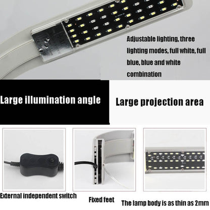 AST X9 Thin LED Fish Tank Clip Light High Power Aquatic Lamp, Specification: EU Standard Version - Fish Tank Lamps by buy2fix | Online Shopping UK | buy2fix