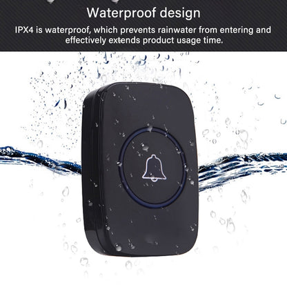 CACAZI A10 300m Long Range No Battery Waterproof LED Light Smart Wireless Doorbell, EU Plug - Wireless Doorbell by CACAZI | Online Shopping UK | buy2fix