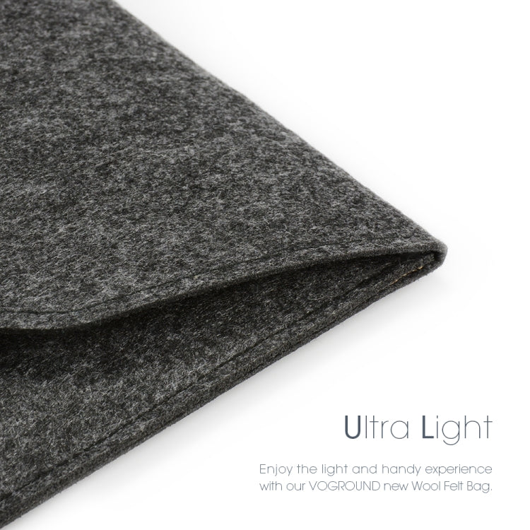 Portable Air Permeable Felt Sleeve Bag for MacBook Laptop, with Power Storage Bag, Size:11 inch(Black) by buy2fix