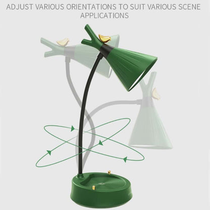 GIVELONG Forest Bird LED Touch Usb Table Lamp With Mobile Phone Holder Bedroom Bedside Night Light(GL362-3 Blue) by buy2fix