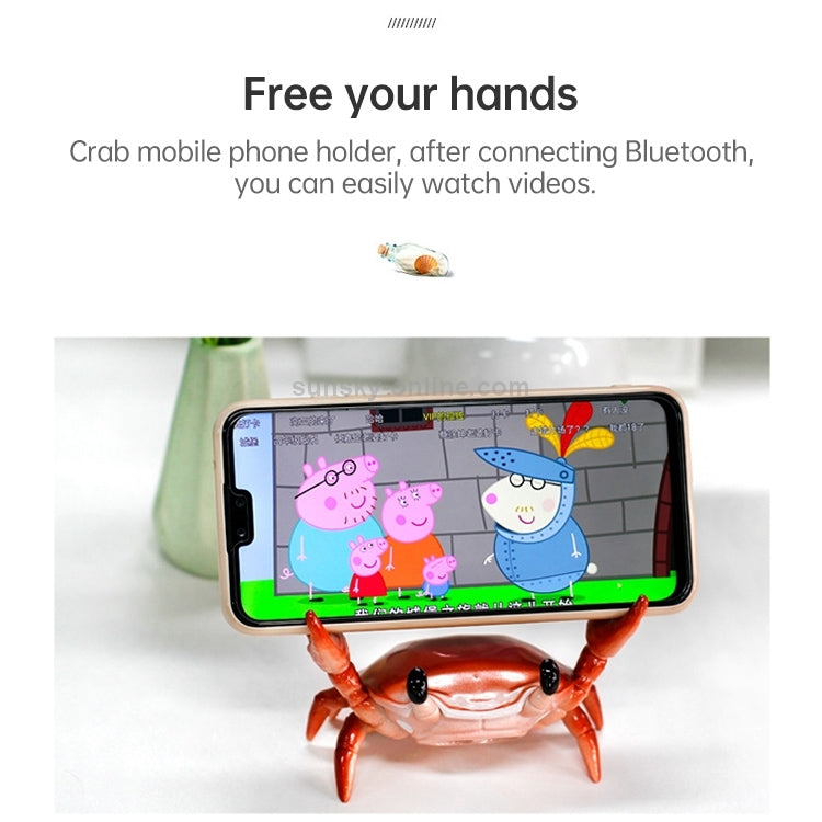 JCZN-010 Weightlifting Crab Mobile Phone Stand Desktop Bluetooth Speaker Pen Holder Eye Stand Lazy Mobile Phone Stand(Red) - Desktop Holder by buy2fix | Online Shopping UK | buy2fix