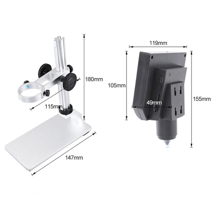 G600A HD Mobile Phone Repair Microscope 4.3 Inch Screen Digital Microscope Electron Microscope(EU Plug) - Digital Microscope by buy2fix | Online Shopping UK | buy2fix