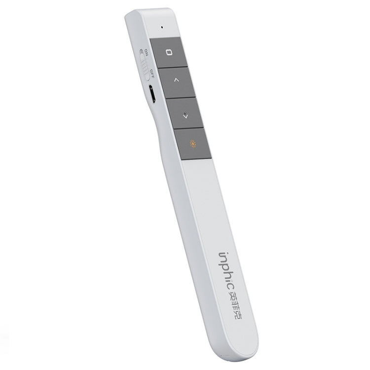 Inphic PL1 Wireless Pointer Laser Remote Control Pen Office PPT Flip Pen Multimedia Projection Red Laser Pen, Colour: Battery White -  by Inphic | Online Shopping UK | buy2fix