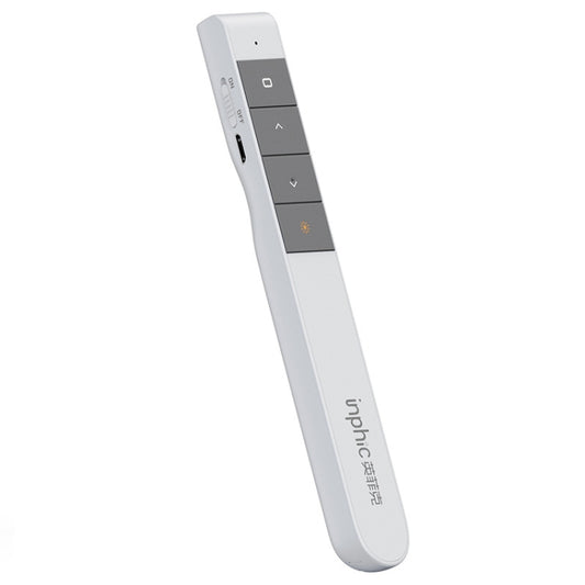 Inphic PL1 Wireless Pointer Laser Remote Control Pen Office PPT Flip Pen Multimedia Projection Red Laser Pen, Colour: Battery White -  by Inphic | Online Shopping UK | buy2fix