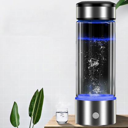 Portable Health Hydrogen-Rich Water Cup High-Concentration Negative Ion Electrolysis Generator, Capacity: 450ml(Black) by buy2fix