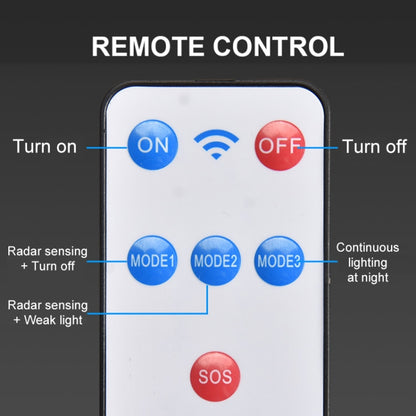 144 COB Solar Human Body Sensor Street Light Garden Wall Light with Remote Control Outdoor Security Light by buy2fix