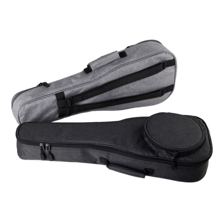 UK-12 23 Inch Ukulele Storage Bag Plus Cotton Padded Anti-Fall Backpack(Dark Gray) - Storage Bags by buy2fix | Online Shopping UK | buy2fix