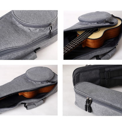 UK-12 23 Inch Ukulele Storage Bag Plus Cotton Padded Anti-Fall Backpack(Dark Gray) - Storage Bags by buy2fix | Online Shopping UK | buy2fix