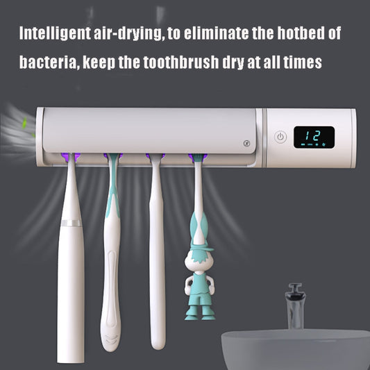 YZZ-XX01 Intelligent Sensor Toothbrush Sterilizer Automatically Turns On UVC Ultraviolet Sterilization Toothbrush Sterilization Box(White) - Toothbrush Sanitizer by buy2fix | Online Shopping UK | buy2fix