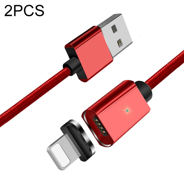2 PCS ESSAGER Smartphone Fast Charging and Data Transmission Magnetic Cable with 8 Pin Magnetic Head, Cable Length: 2m(Red) by buy2fix
