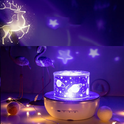 Fantasy Starry Sky Projector Night Light Atmosphere Light Valentine Day Gift, Style: Music Box by buy2fix