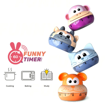 Kitchen Mechanical Timer Cartoon 60 Minutes Timer Baking Cooking Reminder(Puppy) - Digital Countdown by buy2fix | Online Shopping UK | buy2fix