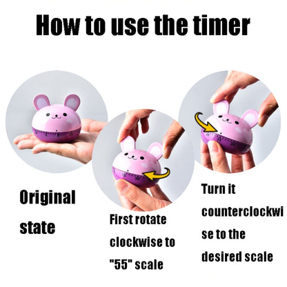 Kitchen Mechanical Timer Cartoon 60 Minutes Timer Baking Cooking Reminder(Puppy) - Digital Countdown by buy2fix | Online Shopping UK | buy2fix