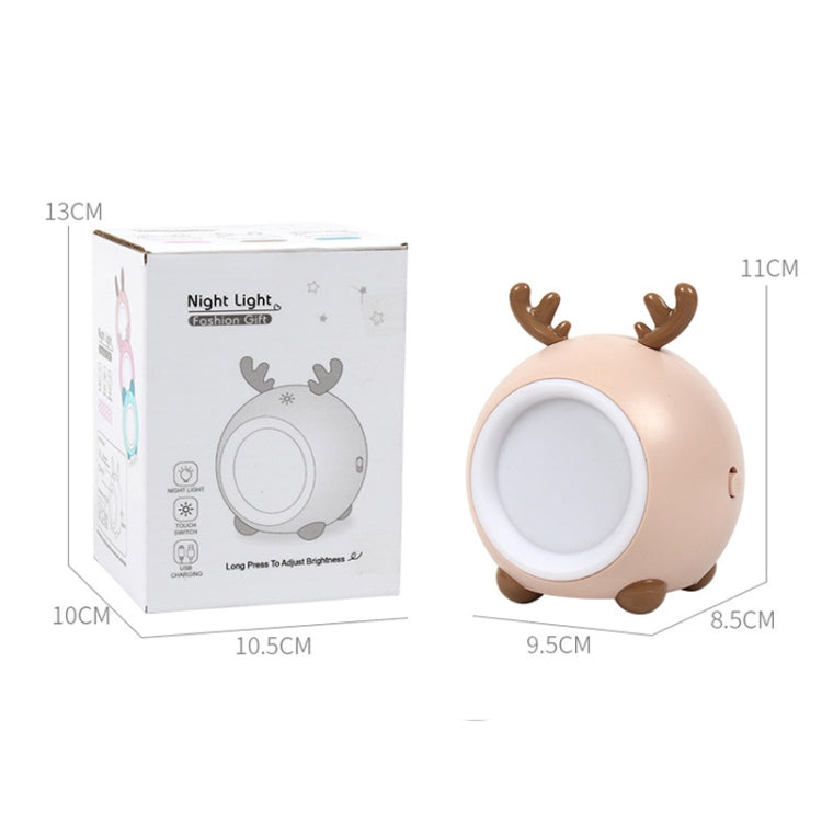XY010 2 PCS Cute Pet Night Light LED Touch Dimming Dormitory Bedside Light(Pink Bear) by buy2fix