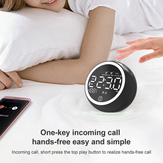X10 Multifunctional Bluetooth Speaker LED Night Light Alarm Clock Bluetooth Speaker, Support TF Card & AUX & FM Radio, Specification: UK Plug(White) - Desktop Speaker by buy2fix | Online Shopping UK | buy2fix