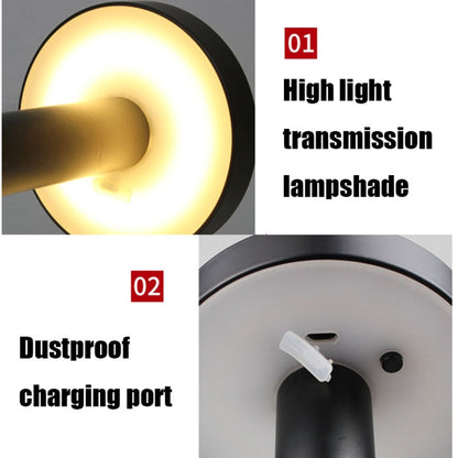 BC965 Student Eye Protection USB Waterproof LED Table Lamp Bedside Bar Table Lamp, Colour: White Storage by buy2fix