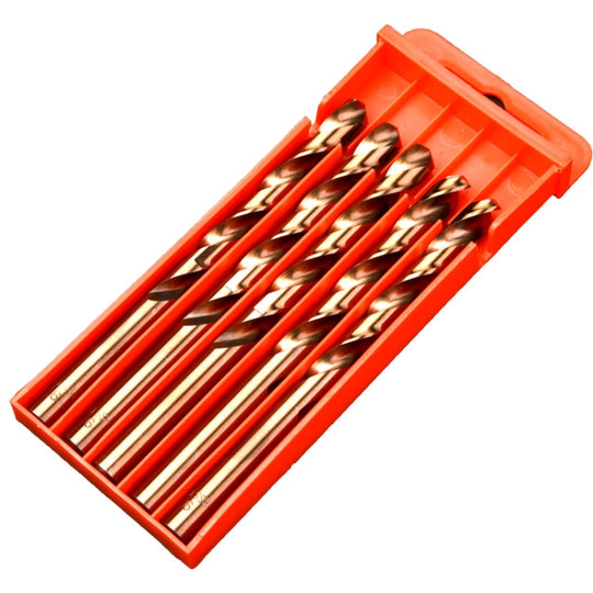 5pcs / Pack 13.0mm High Speed Steel M35 Cobalt-Containing Twist Drill Fully Ground Stainless Steel Drill Bit