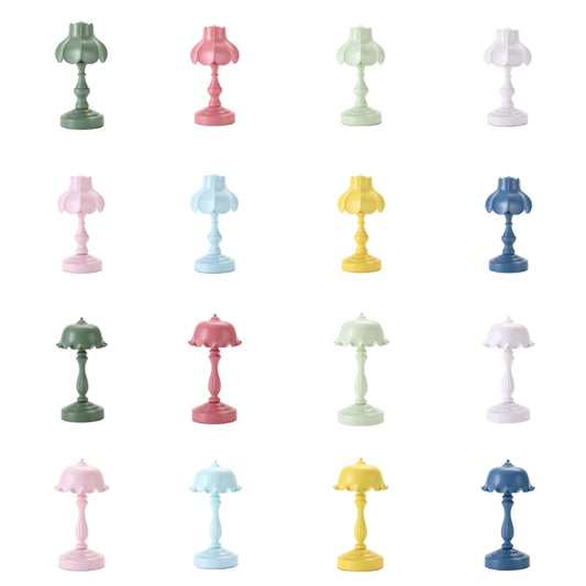 Retro Charging Table Lamp Bedroom Bed LED Eye Protection Light(LD04 Flower Hat Pink) by buy2fix