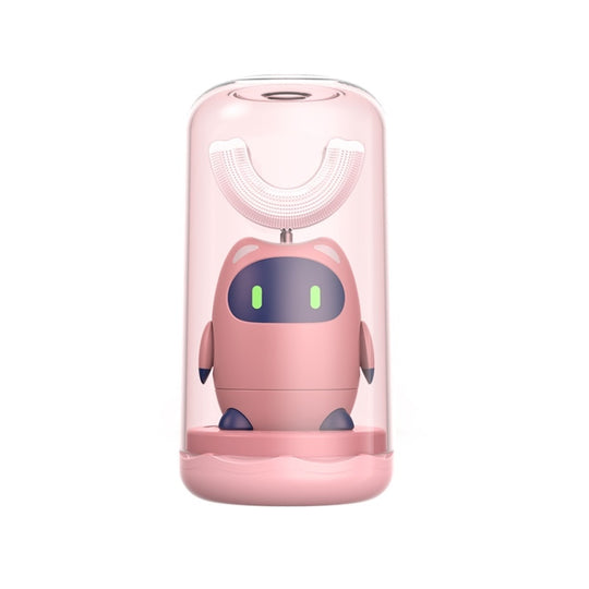 Lanbeibei Children U-Shaped Automatic Electric Toothbrush 6-12 Years Old Plus Version (Pink)