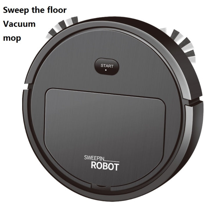 Household Automatic Smart Charging Sweeping Robot, Specification: 3 in 1（Black） by buy2fix