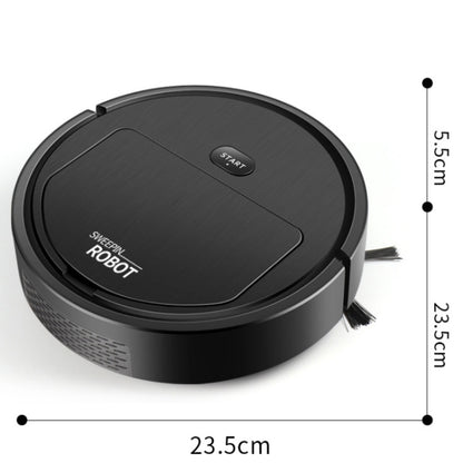 Household Automatic Smart Charging Sweeping Robot, Specification: 3 in 1（Black） by buy2fix
