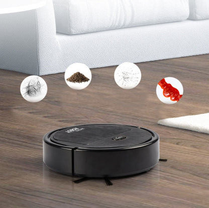 Household Automatic Smart Charging Sweeping Robot, Specification: 3 in 1（White） by buy2fix