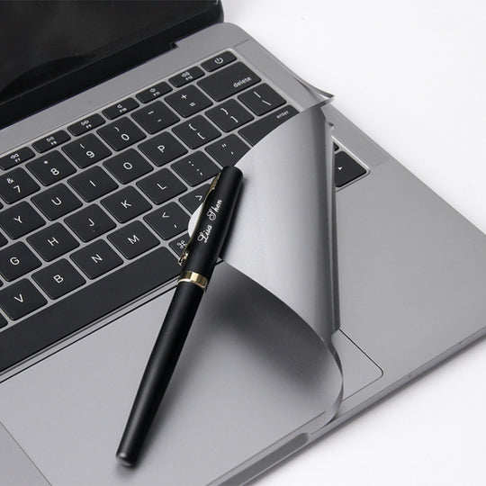 JRC 2 In 1 Full Support Sticker + Touchpad Film Computer Full Wrist Support Sticker Set For MacBook Air 13.3 A1932 (2018)(Deep Gray)