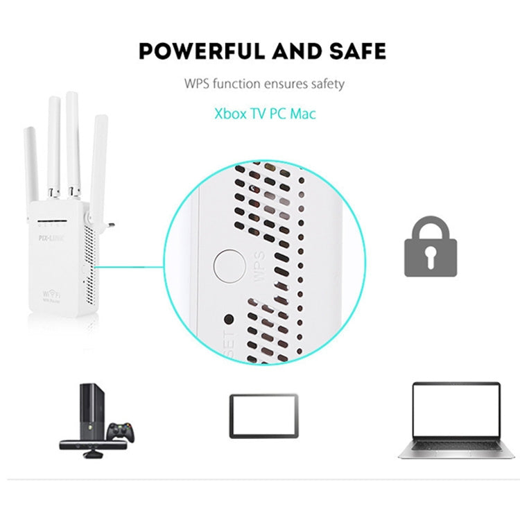 PIX-LINK LV-WR09 300Mbps WiFi Range Extender Repeater Mini Router(EU Plug) by buy2fix