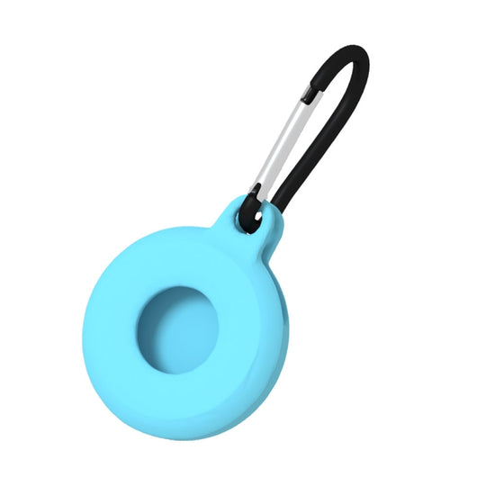 4pcs Round Shape Shockproof Anti-scratch Silicone Protective Case with Carabiner for AirTag 2nd Gen / AirTag 1st Gen(Mint Green)