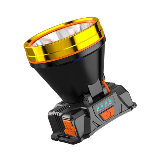 LED Night Fishing Charge Head Light Outdoor Camping Fishing Miner Light Searchlight Head-Mounted Flashlight With Charge Display, Colour: 40 Lamp Beads White Light