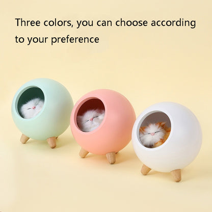 Pet Housing Bluetooth Nightlight Rechargeable Little Cat Desktop Night Light(Green) by buy2fix