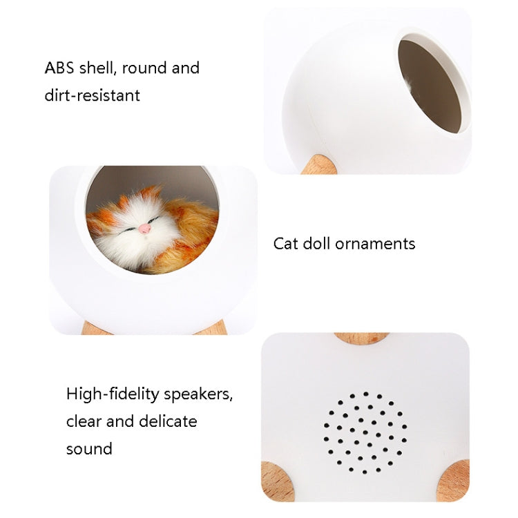 Pet Housing Bluetooth Nightlight Rechargeable Little Cat Desktop Night Light(Green) by buy2fix