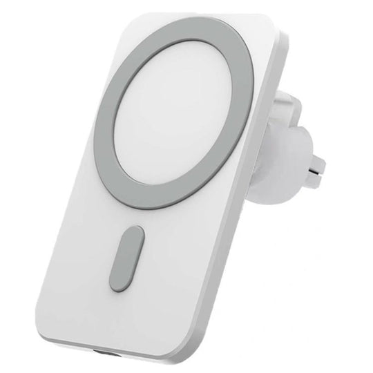 Sortie d'air de voiture N16 10W + ventouse, chargeur magnétique sans fil Magsafe, support de téléphone portable pour IPhone série 12 (blanc)