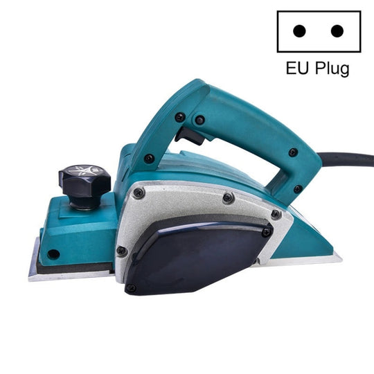 Portable Multifunctional Electric Wood Planer Household Desktop Woodworking Electric Push Planing Tool,EU Plug, Model: Plastic Body 1900B