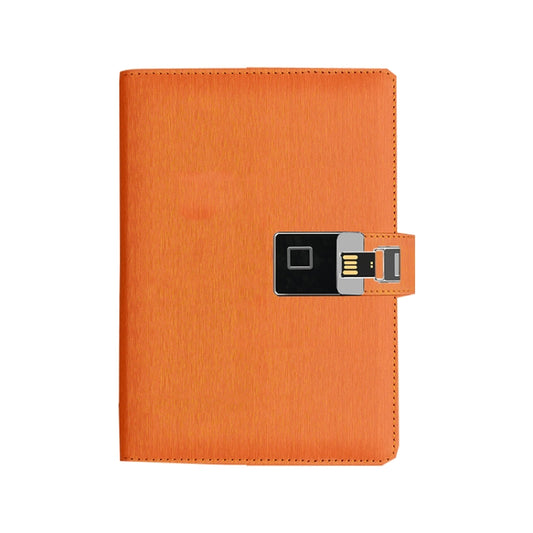 A5 Multi-Function Fingerprint Unlocking Notebook Can Record 10 Fingerprints, Specification: Only With Fingerprint Lock(Steel Wire Orange) - Notebooks by buy2fix | Online Shopping UK | buy2fix