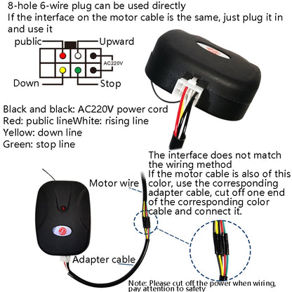 Electric Garage Door Controller Rolling Door Roll Gate Remote Control Plug-Chain Motor Receiver - Universal by buy2fix | Online Shopping UK | buy2fix