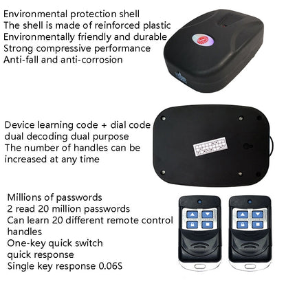 Electric Garage Door Controller Rolling Door Roll Gate Remote Control Plug-Chain Motor Receiver - Universal by buy2fix | Online Shopping UK | buy2fix