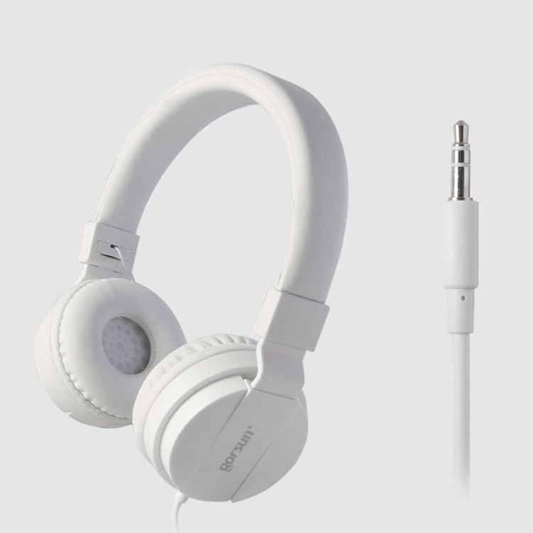 Gorsun GS-778 Mobile Phone Music Headset Wired Laptop Children Headphones(White) - Headset & Headphone by buy2fix | Online Shopping UK | buy2fix