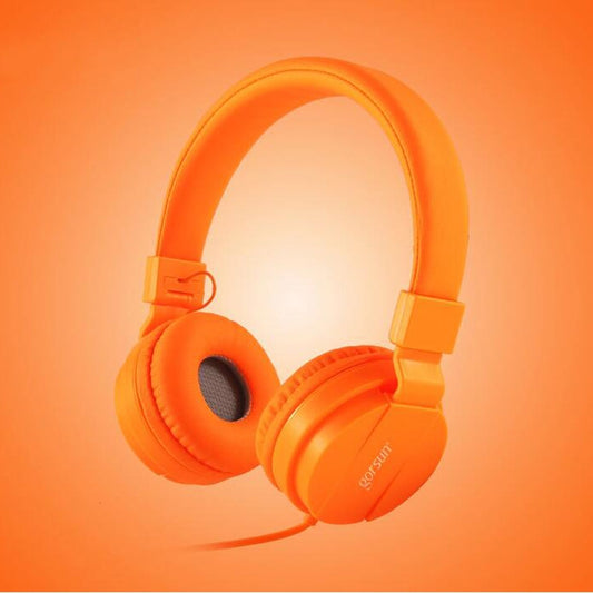 Gorsun GS-778 Mobile Phone Music Headset Wired Laptop Children Headphones(Orange) - Headset & Headphone by buy2fix | Online Shopping UK | buy2fix