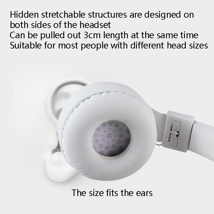 Gorsun GS-778 Mobile Phone Music Headset Wired Laptop Children Headphones(White) - Headset & Headphone by buy2fix | Online Shopping UK | buy2fix