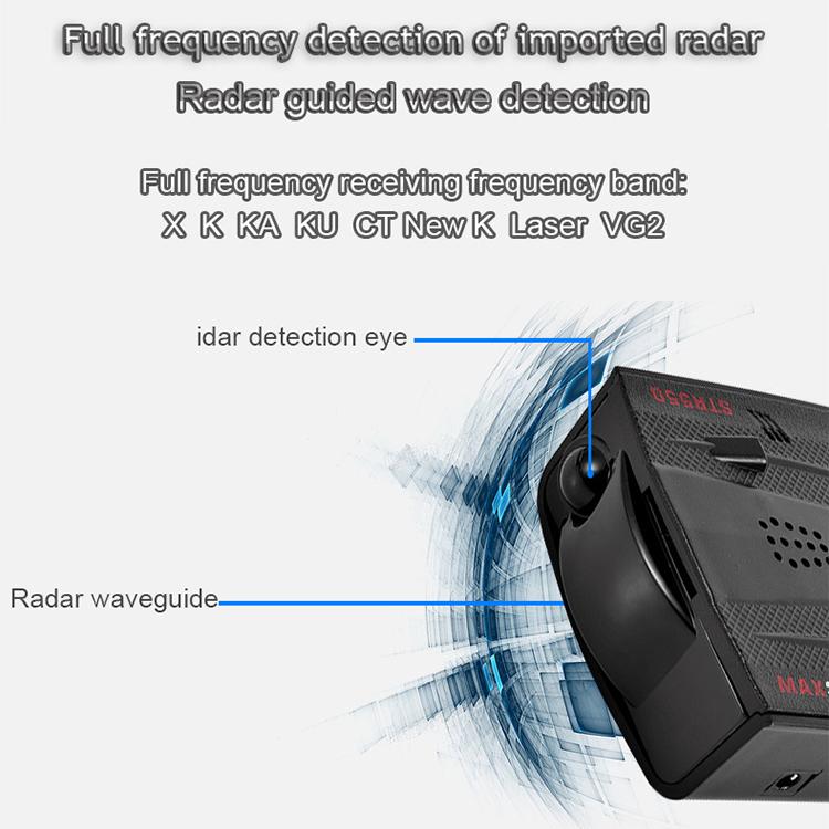 STR550 Laser Radar Speaker Car Mobile Speaker Auto Electronic Dog Support English / Russian - Radar Detectors by buy2fix | Online Shopping UK | buy2fix