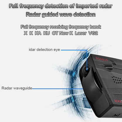 STR550 Laser Radar Speaker Car Mobile Speaker Auto Electronic Dog Support English / Russian - Radar Detectors by buy2fix | Online Shopping UK | buy2fix
